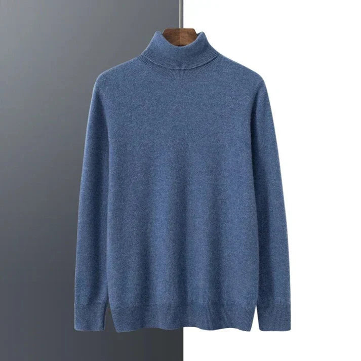 Pull à col roulé pour homme en tricot doux – Confort et chaleur pour l'automne et l'hiver