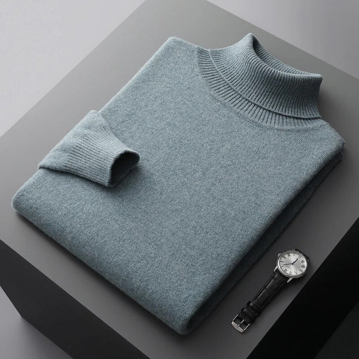 Pull à col roulé pour homme en tricot doux – Confort et chaleur pour l'automne et l'hiver