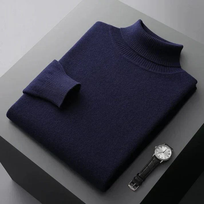 Pull à col roulé pour homme en tricot doux – Confort et chaleur pour l'automne et l'hiver