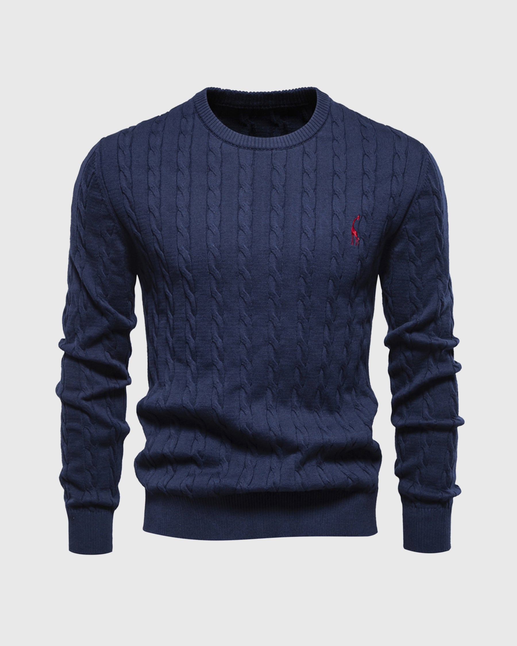 Pull en Coton Torsadé pour Hommes - Col Rond, Confort et Élégance