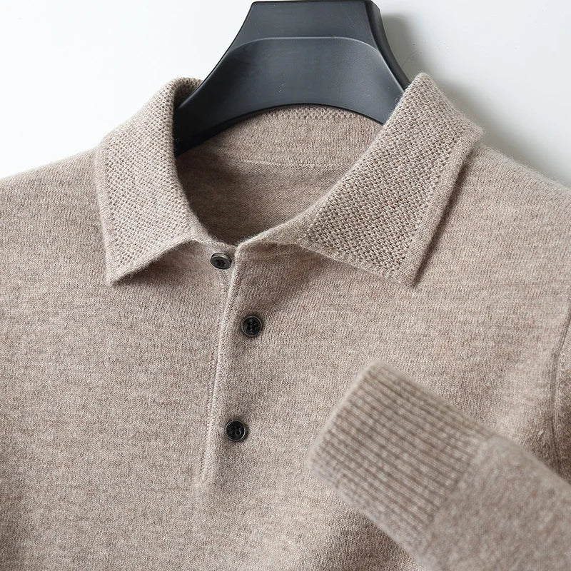 Pull en Laine Mérinos pour Homme à Manches Longues - Haut Décontracté en Tricot, Confort Optimal et Élégance