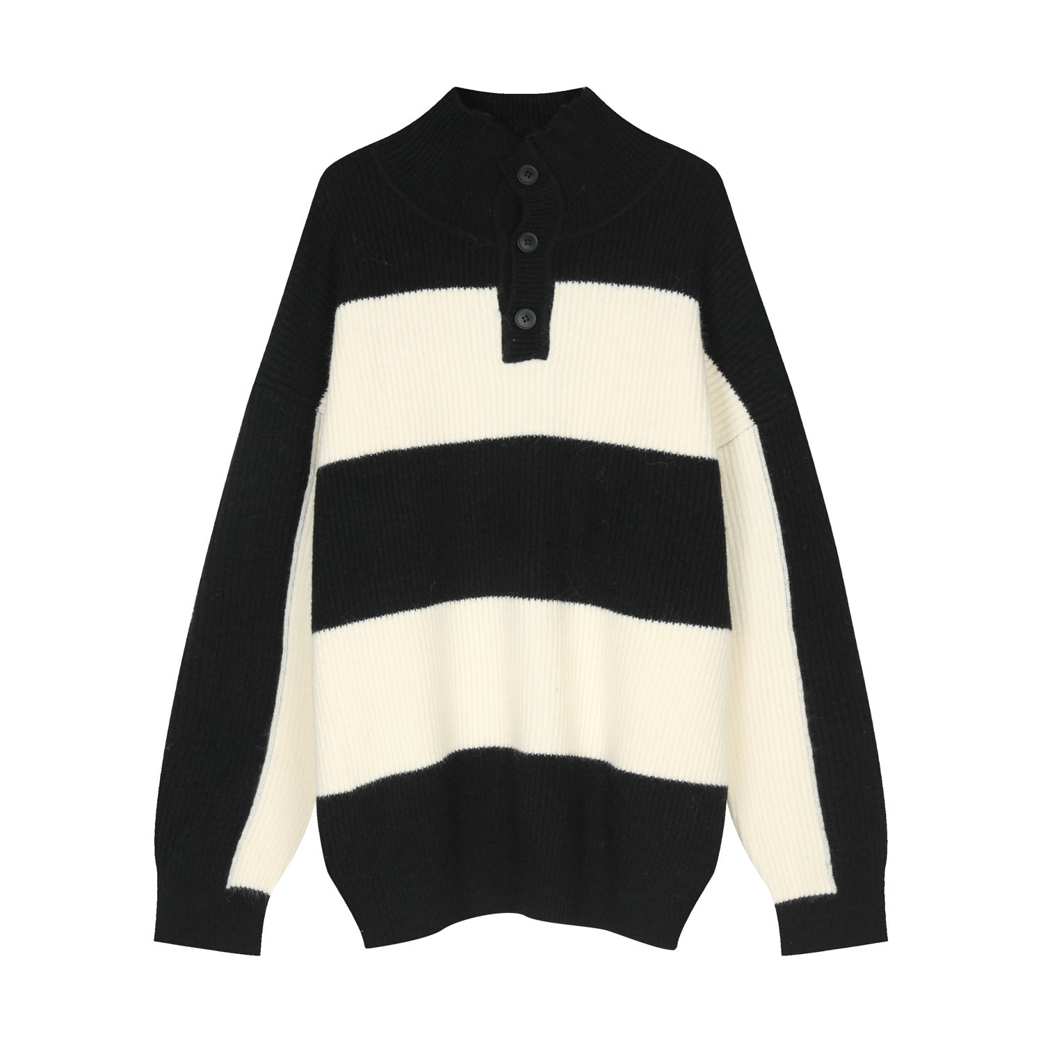 Pull pour Homme à Col Roulé en Tricot Côtelé – Silhouette Ample et Confortable pour l'Hiver