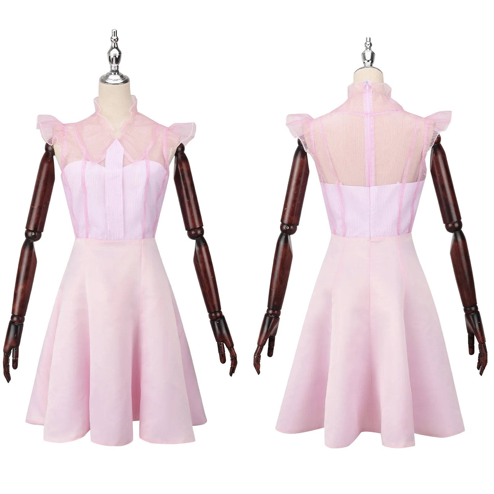 Robe de Cosplay de Sorcière Glinda Rose – Costume Élégant pour Halloween et Événements Thématiques