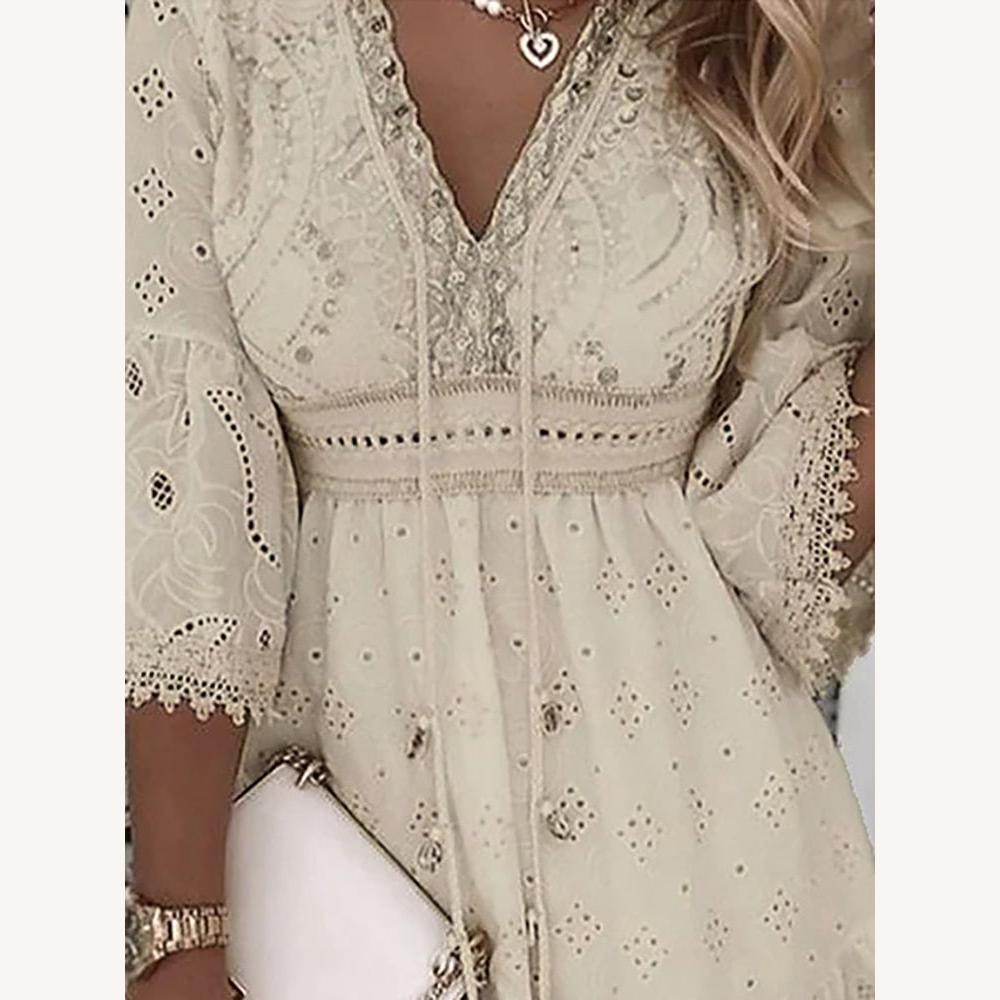 Robe d'Été Femme Bohème Longue en Tissu Respirant - Chic et Confortable pour l'Été