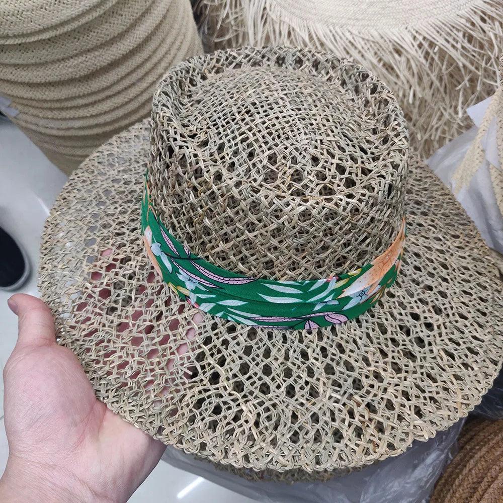 Variant image for Chapeau de Paille Léger Mixte avec Protection Solaire – Chapeau Canotier Élégant pour Homme et Femme-3