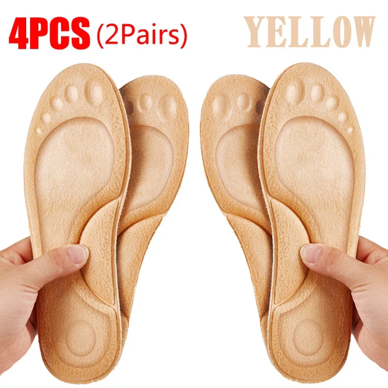 4D Soft Latex Massage Insoles with Arch Support – Optimal Comfort for Sports Shoes