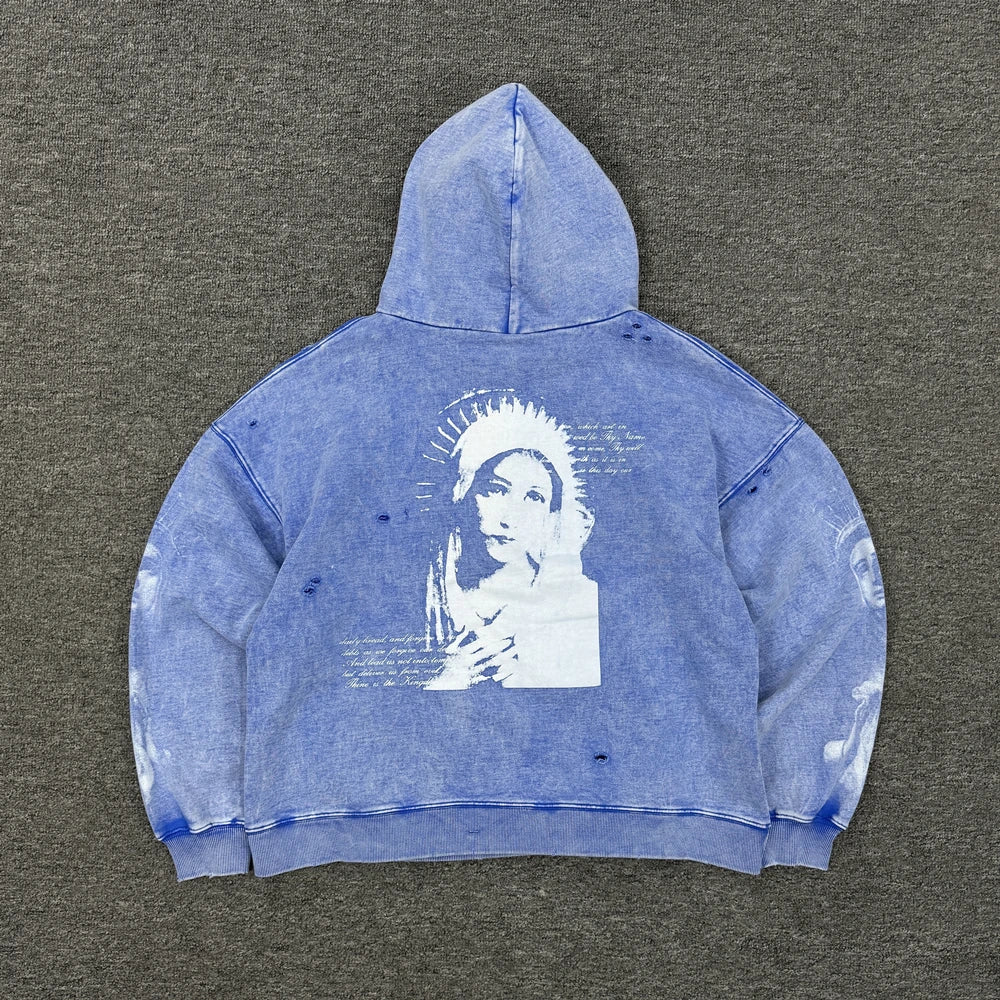 Sweat-Shirt à Capuche Oversize en Coton Délavé pour Homme – Look Rétro Y2K, Confort Doux et Style Streetwear 1