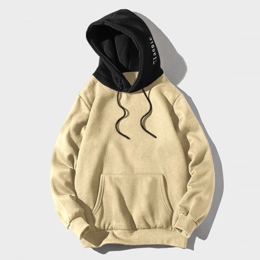 Sweat à Capuche Décontracté pour Hommes avec Poche Kangourou et Capuche Contrastée – Confort et Style Moderne 0