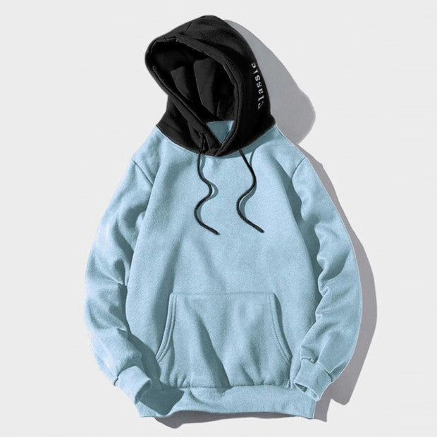 Sweat à Capuche Décontracté pour Hommes avec Poche Kangourou et Capuche Contrastée – Confort et Style Moderne 1