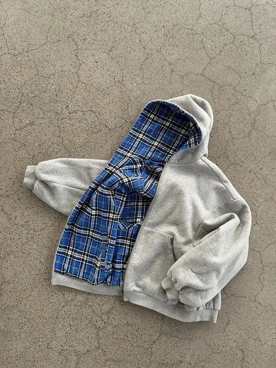 Sweatshirt Zippé Oversize en Coton pour Femme avec Capuche Doublée - Style Urbain et Confortable 1