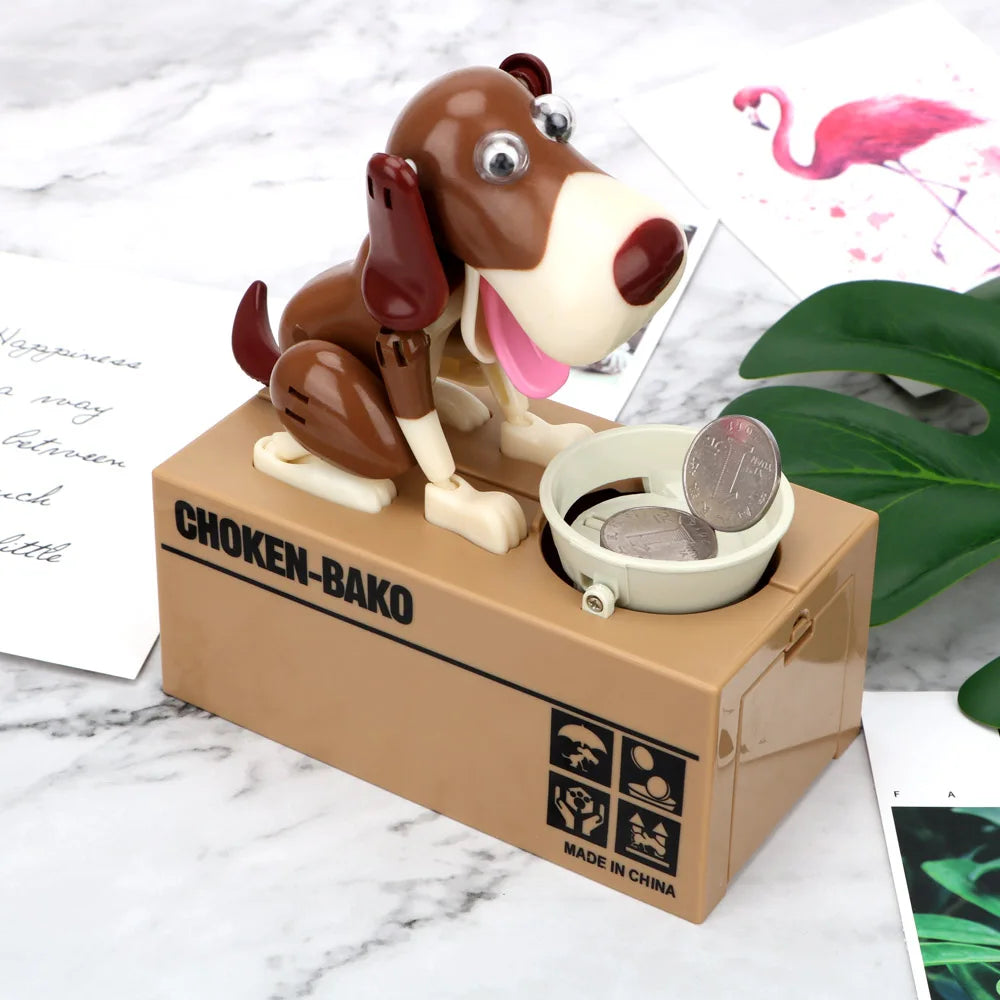 Tirelire Électronique en Forme de Chien Robot pour Enfants – Apprentissage Amusant de l'Épargne et Habitudes Financières