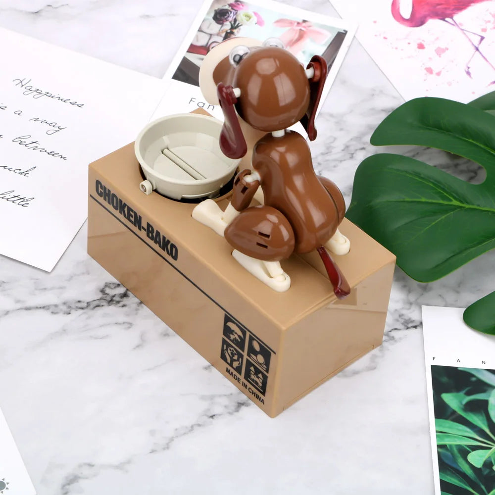 Tirelire Électronique en Forme de Chien Robot pour Enfants – Apprentissage Amusant de l'Épargne et Habitudes Financières