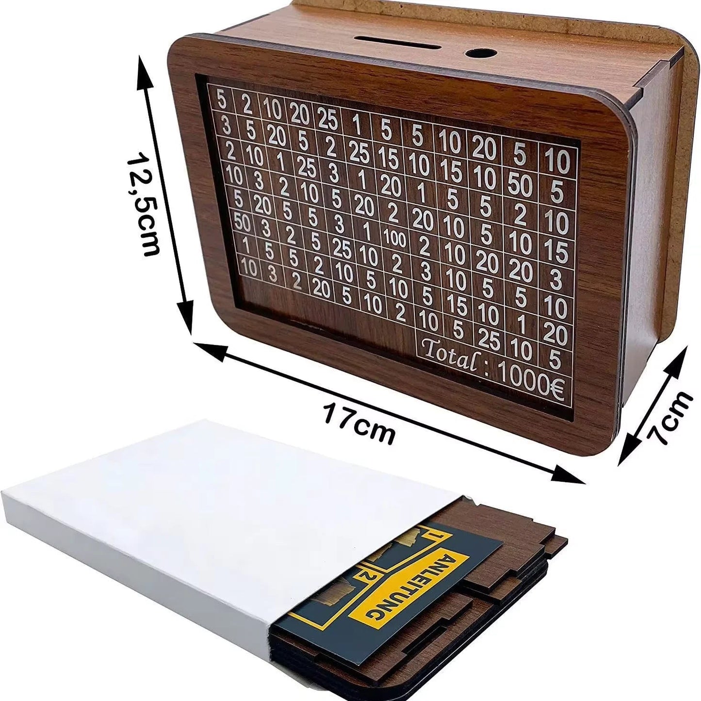 Wooden Piggy Bank for Children with Savings Goal – Colorful and Durable Design