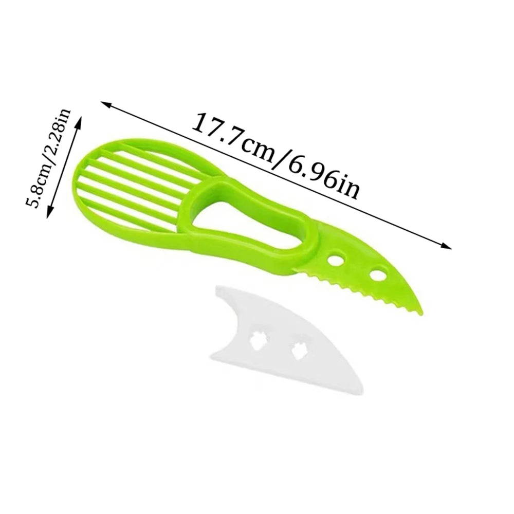 Trancheuse d'Avocat 3 en 1 en Acier Inoxydable – Outil de Cuisine Compact avec Peeler et Séparateur de Pulpe