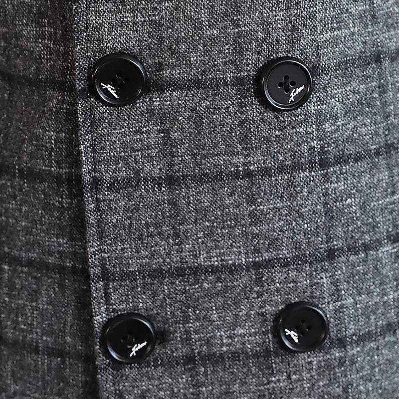 Trench Coat Slim Fit for Men in Polyester with Double Breasted – Elegant Long Coat