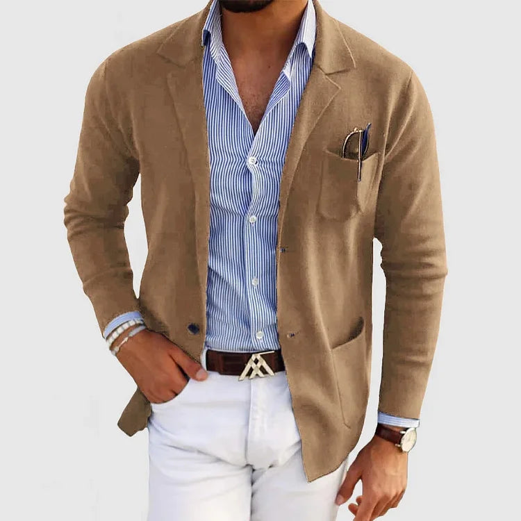Veste Blazer Élégante pour Hommes – Coupe Ajustée en Tissu Haut de Gamme pour Occasions Formelles