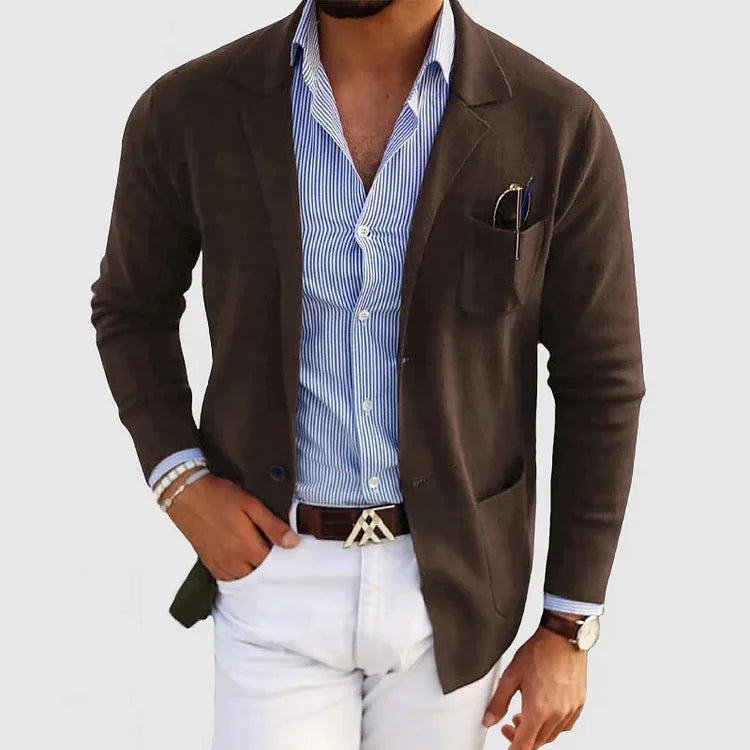 Veste Blazer Élégante pour Hommes – Coupe Ajustée en Tissu Haut de Gamme pour Occasions Formelles