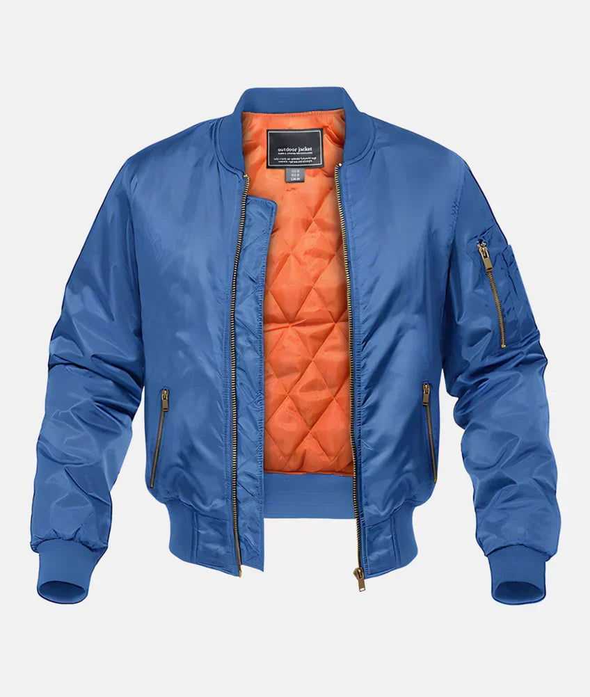 Veste Bomber Imperméable pour Hommes en Nylon avec Doublure Thermique – Style Pilote