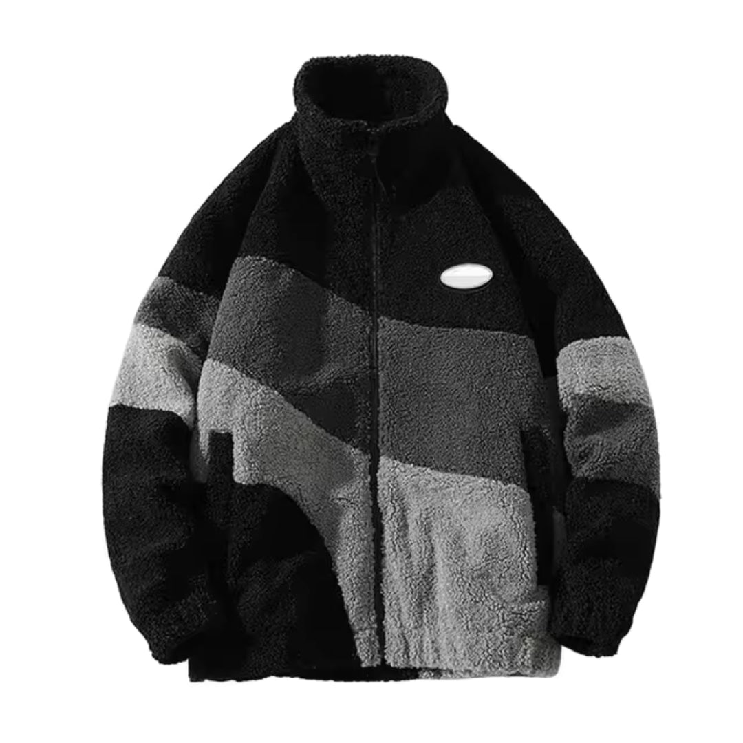 Veste Bomber en Polaire Sherpa pour Hommes – Chaude et Décontractée pour l'Hiver