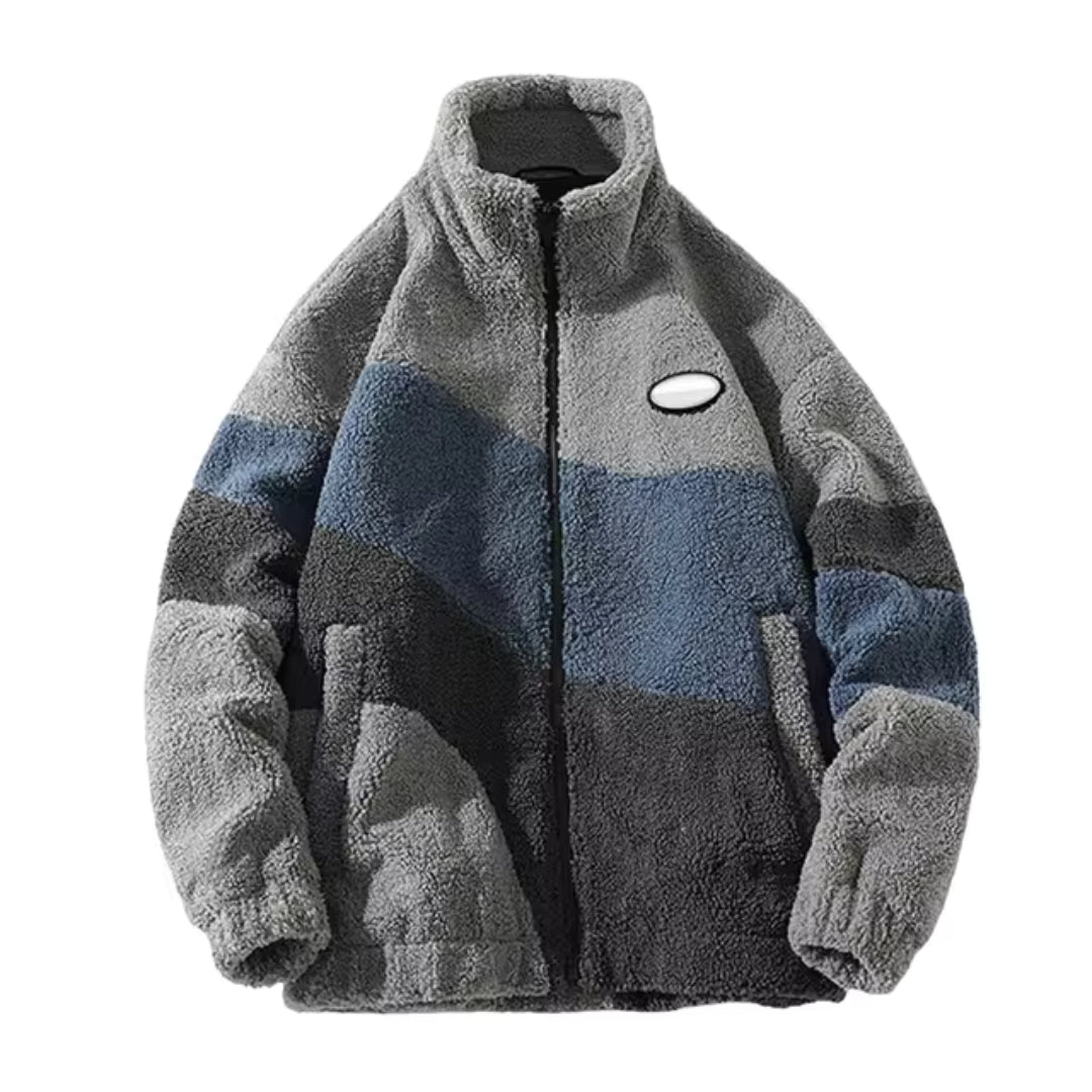 Veste Bomber en Polaire Sherpa pour Hommes – Chaude et Décontractée pour l'Hiver