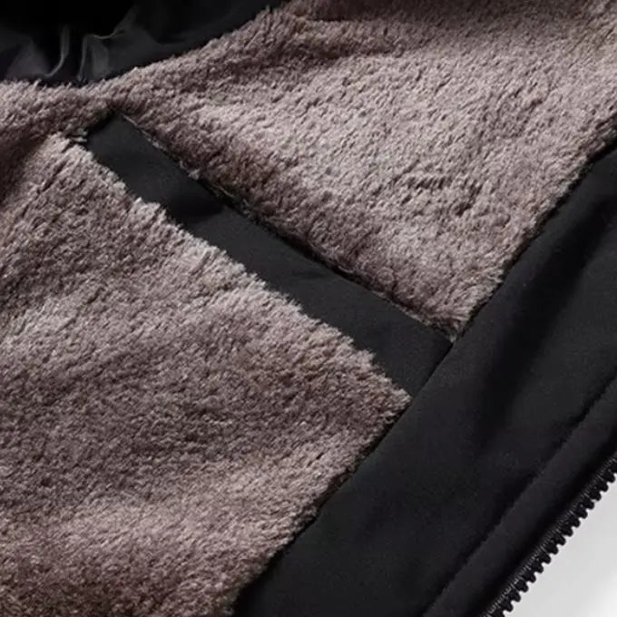 Veste Coupe-Vent pour Hommes avec Doublure en Polaire – Idéale pour Randonnée et Activités Extérieures