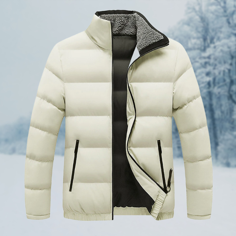 Veste Doudoune Homme avec Doublure Sherpa et Poches Zippées - Idéale pour Temps Froid