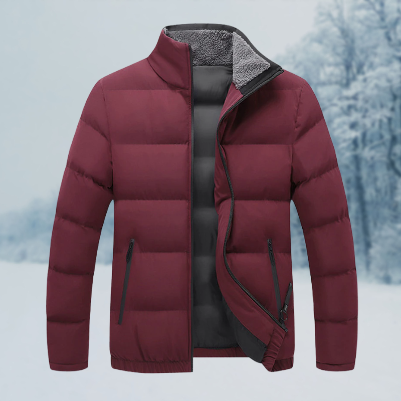 Veste Doudoune Homme avec Doublure Sherpa et Poches Zippées - Idéale pour Temps Froid