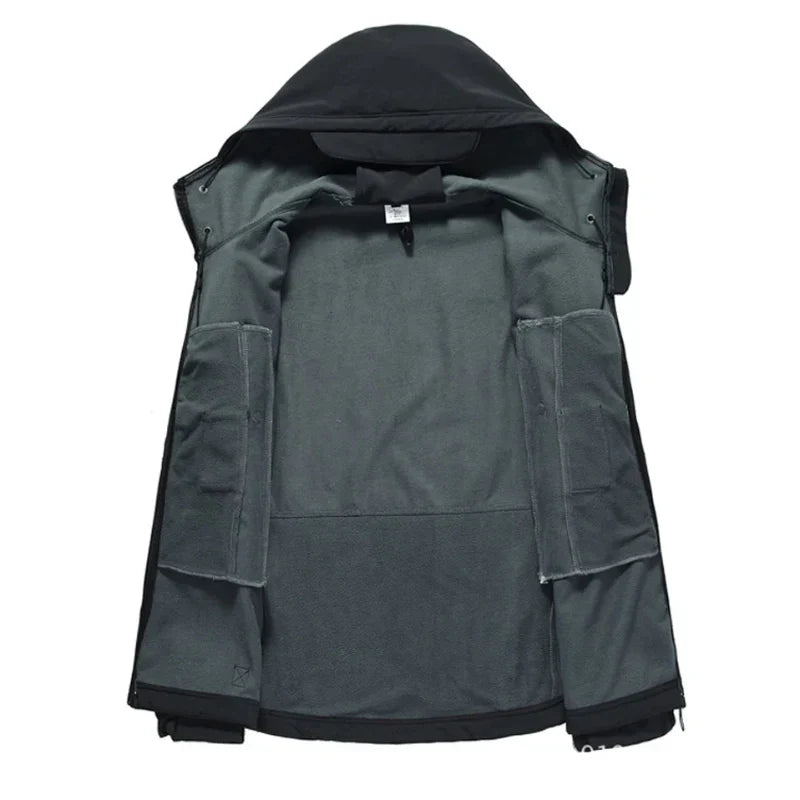 Veste Impermeable Homme à Capuche Softshell en Polaire – Comfort, Protection, and Breathability for Hiking