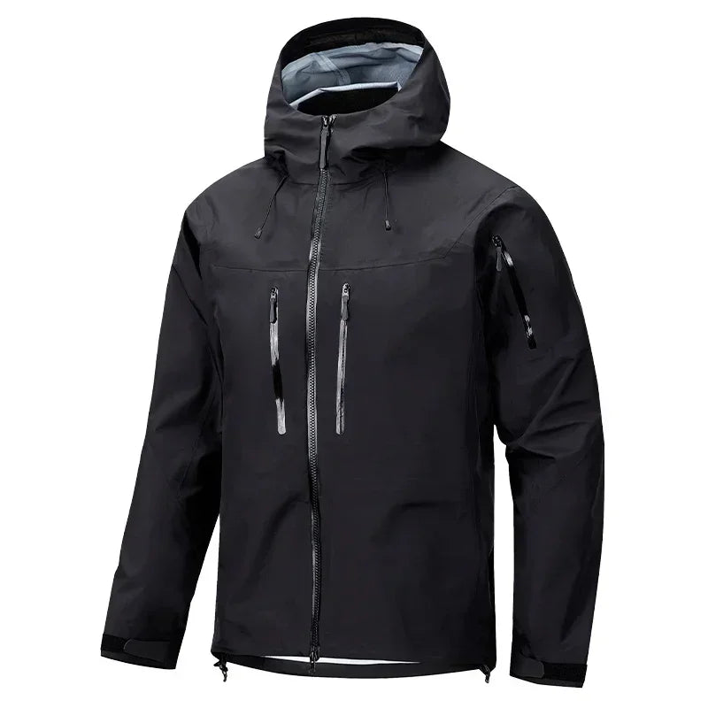 Veste Imperméable Softshell pour Homme avec Capuche Amovible – Idéale pour le Camping