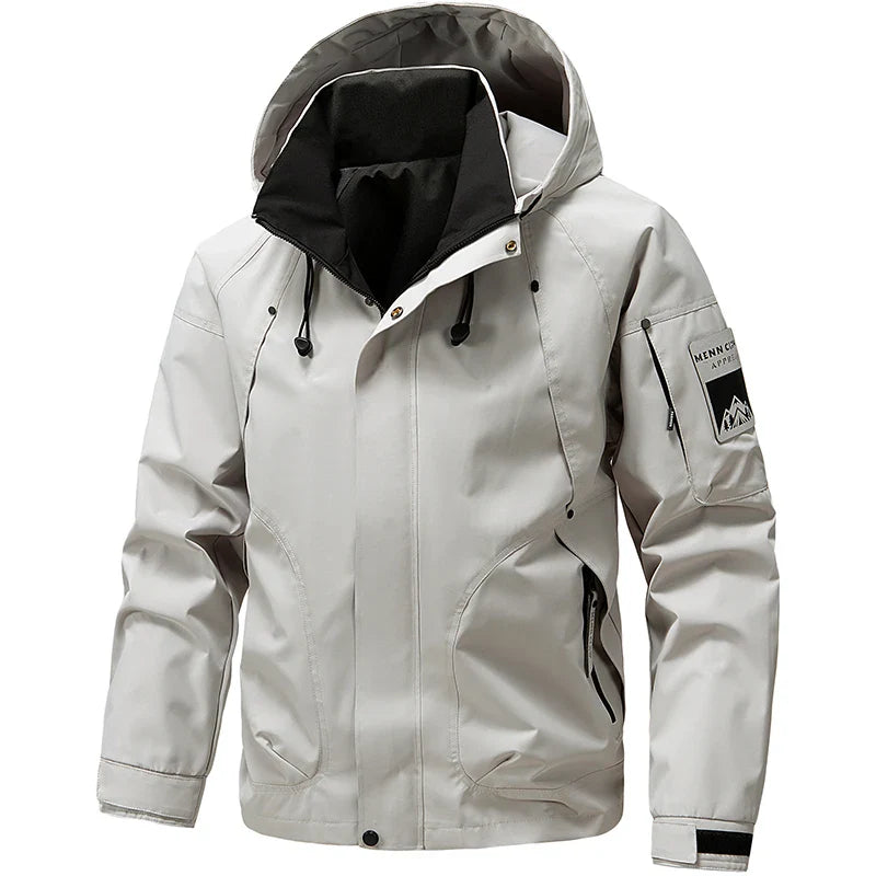 Veste Impermeable pour Hommes avec Capuche – Polyester, Coupe Oversize pour Camping et Randonnée