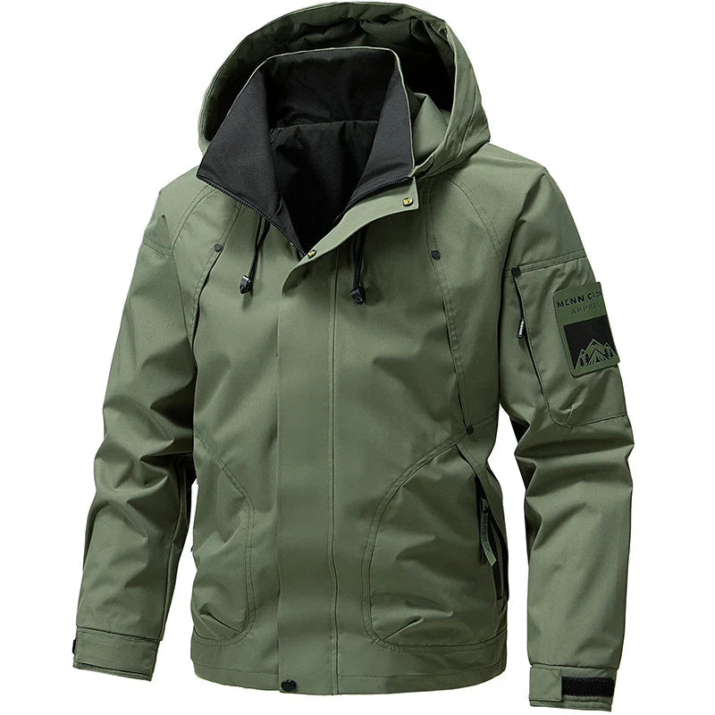 Veste Impermeable pour Hommes avec Capuche – Polyester, Coupe Oversize pour Camping et Randonnée
