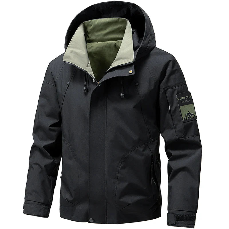 Veste Impermeable pour Hommes avec Capuche – Polyester, Coupe Oversize pour Camping et Randonnée