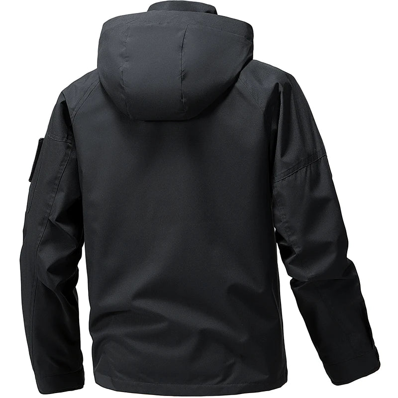 Veste Impermeable pour Hommes avec Capuche – Polyester, Coupe Oversize pour Camping et Randonnée