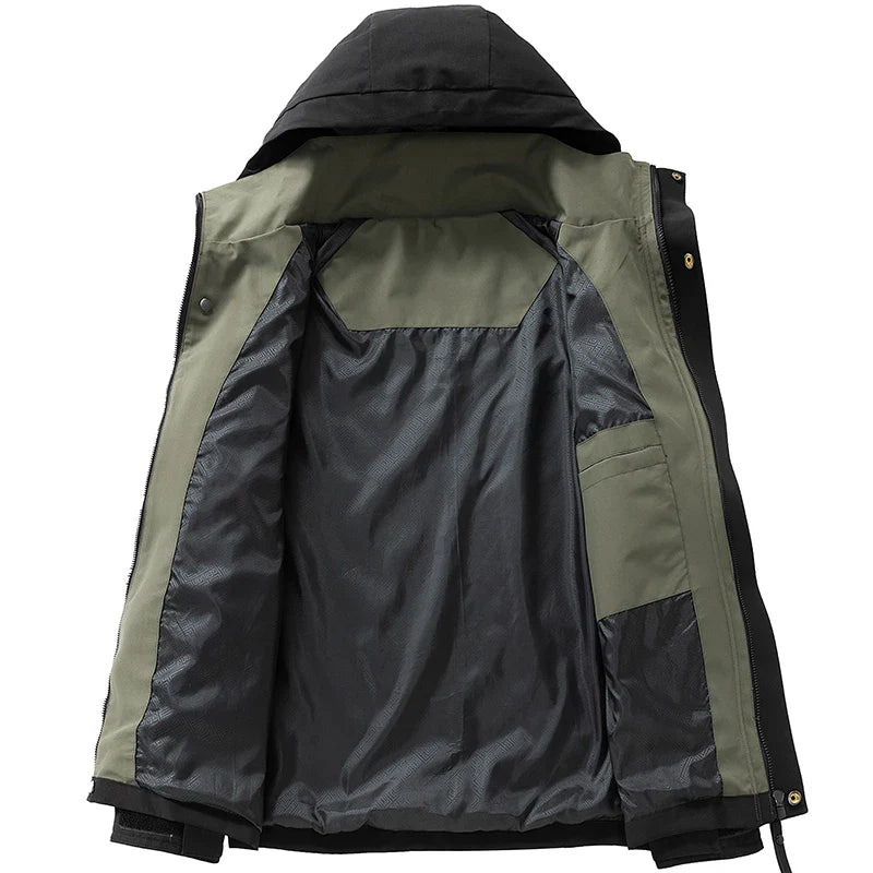 Veste Impermeable pour Hommes avec Capuche – Polyester, Coupe Oversize pour Camping et Randonnée