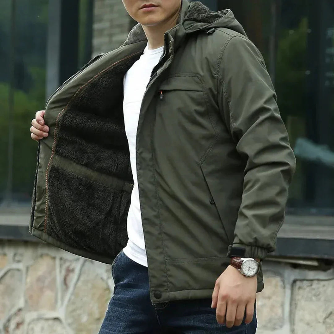 Veste Imperméable pour Hommes avec Doublure en Polaire – Protection Contre le Vent et la Pluie