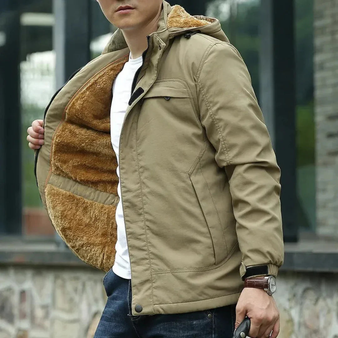 Veste Imperméable pour Hommes avec Doublure en Polaire – Protection Contre le Vent et la Pluie