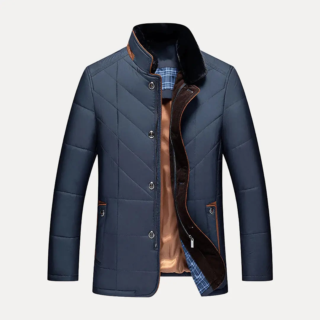 Veste Matelassée Imperméable pour Hommes en Polyester Recyclé – Hip Length