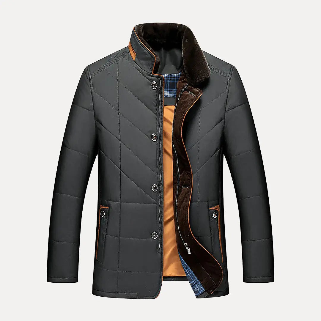 Veste Matelassée Imperméable pour Hommes en Polyester Recyclé – Longueur Hanches