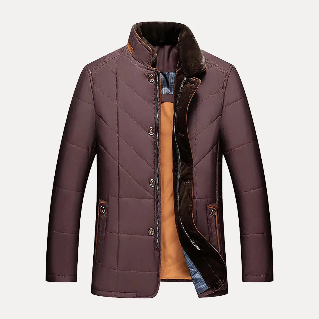 Veste Matelassée Imperméable pour Hommes en Polyester Recyclé – Longueur Hanches