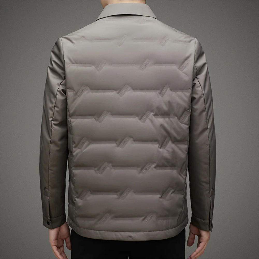 Veste Matelassée Légère pour Homme avec Col Chemise et Rembourrage en Duvet