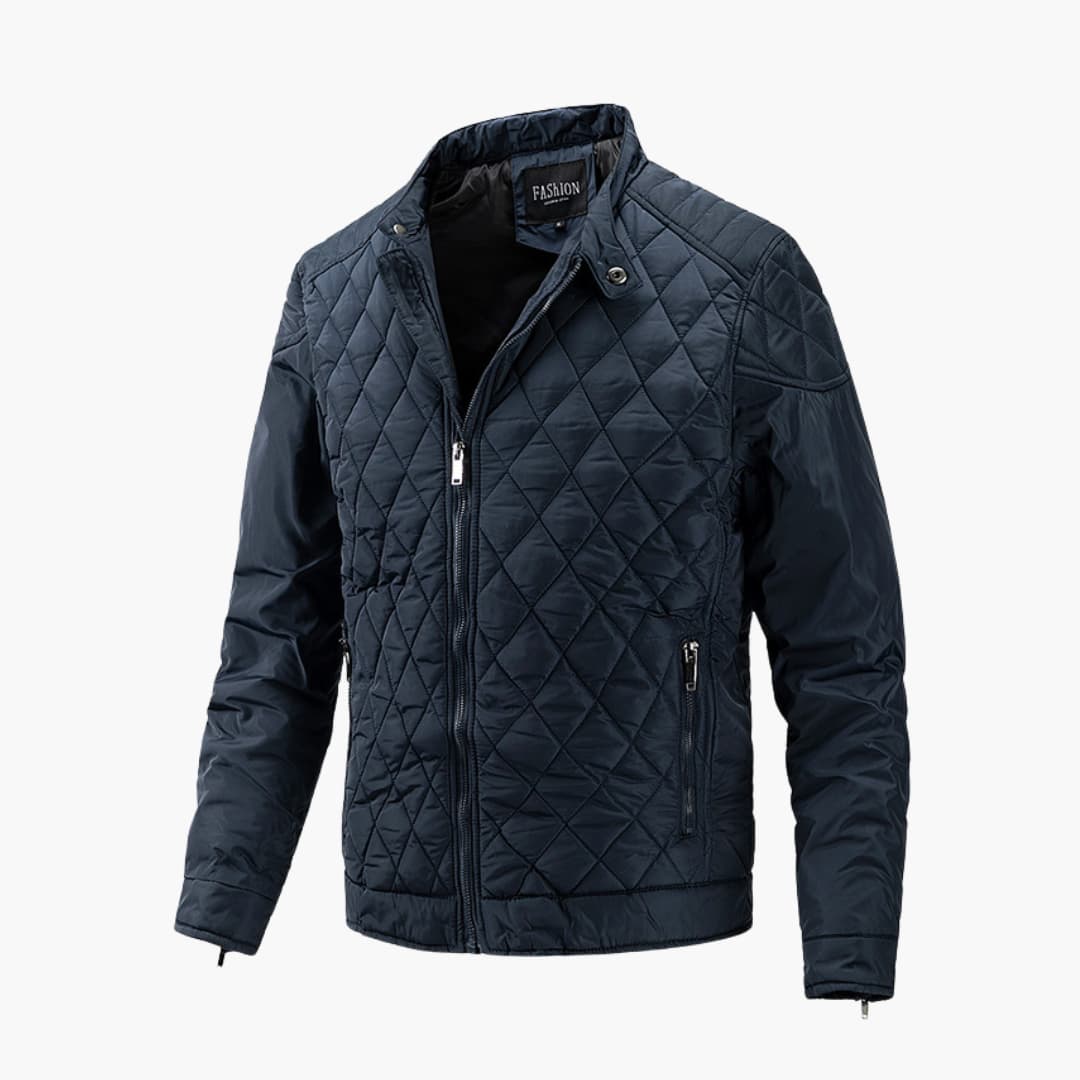 Veste Matelassée Légère pour Hommes avec Isolation et Col Montant - Polyester Résistant à l'Eau