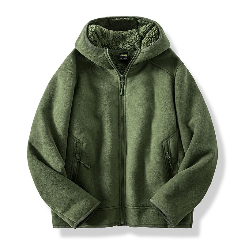 Veste Polaire Homme avec Capuche Zippée en Sherpa – Comfort and Style for Hiking