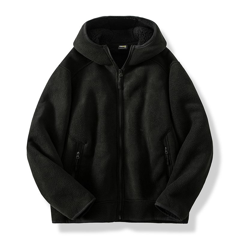 Veste Polaire Homme avec Capuche Zippée en Sherpa – Confort et Style pour Randonnée