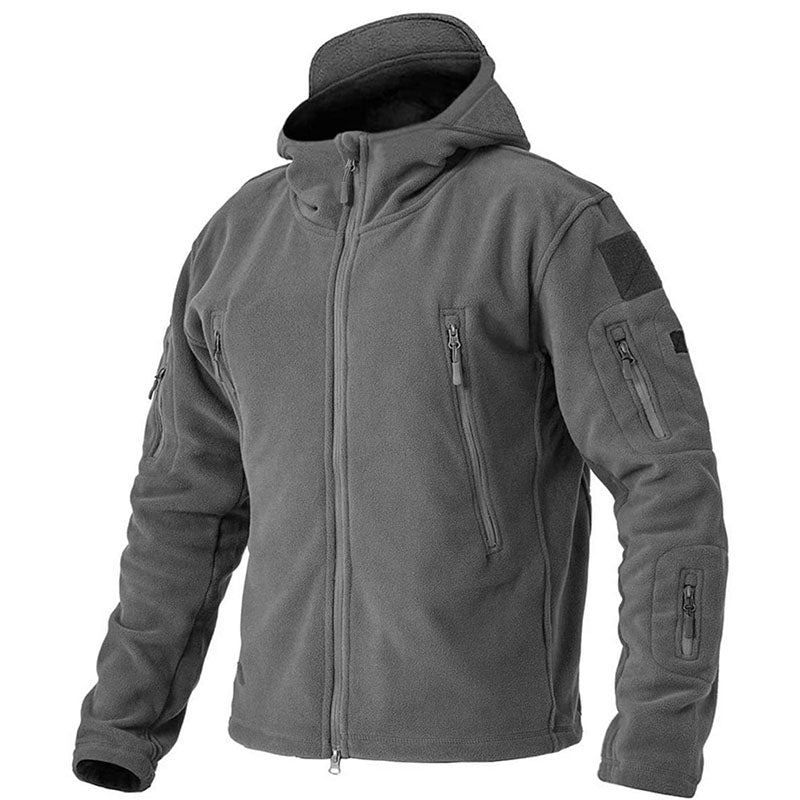 Insulating Fleece Jacket with Hood for Men – Hiking and Outdoor Activities