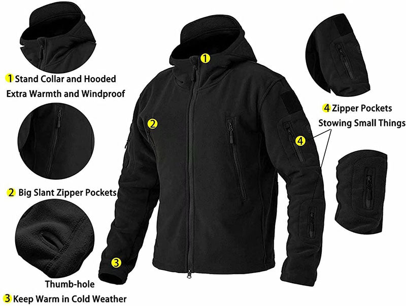 Veste Polaire Isolante à Capuche pour Homme – Randonnée et Activités Extérieures
