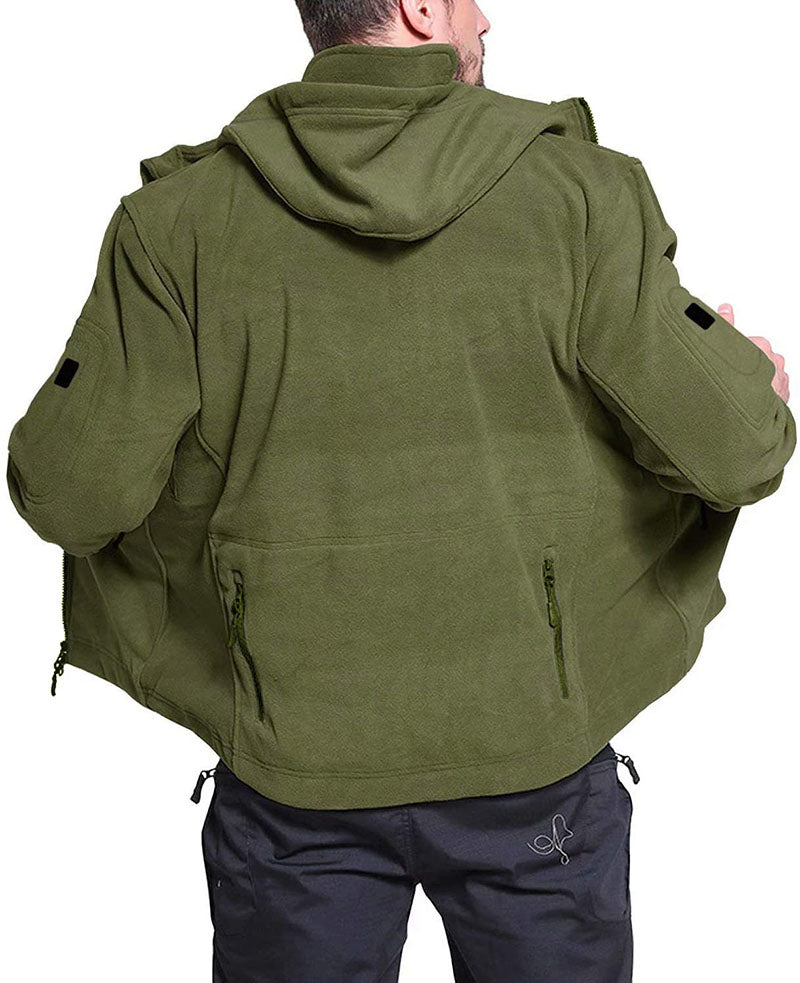 Veste Polaire Isolante à Capuche pour Homme – Randonnée et Activités Extérieures