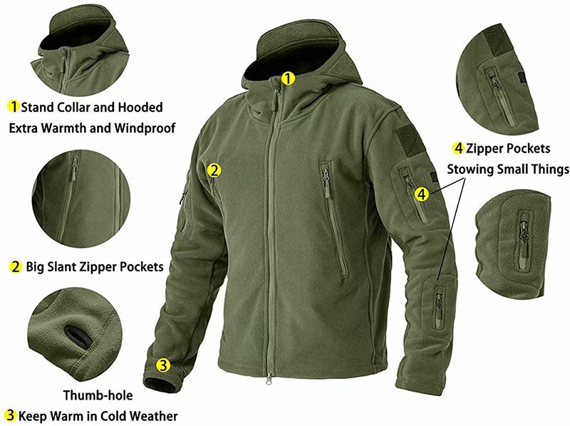 Veste Polaire Isolante à Capuche pour Homme – Randonnée et Activités Extérieures
