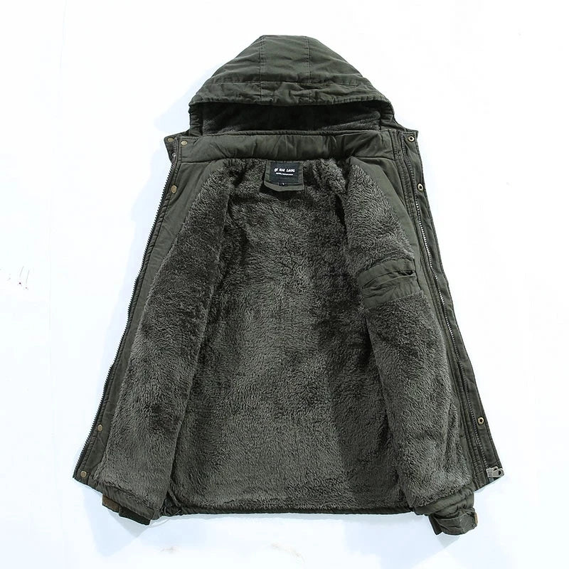 Veste Polaire Isolante pour Homme avec Capuche et Doublure Douce - Idéale pour le Froid