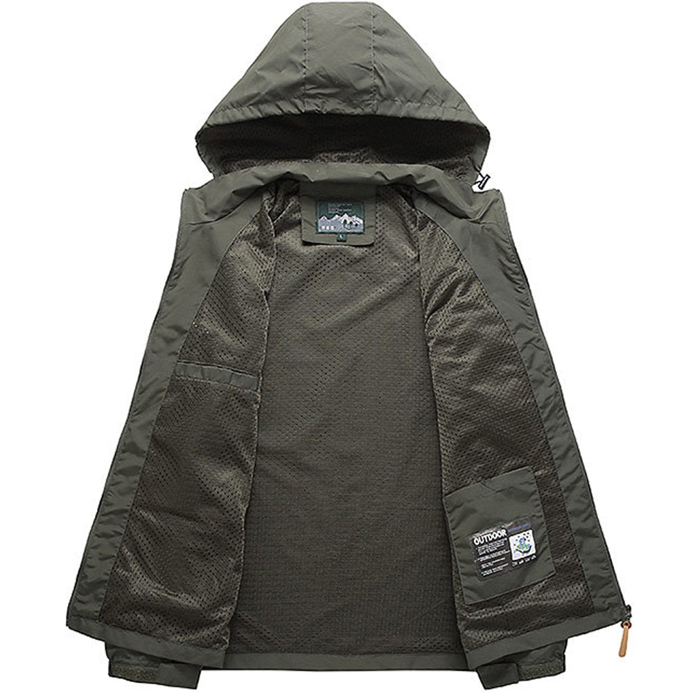 Veste Tactique Impermeable pour Hommes avec Capuche - Légère et Fonctionnelle