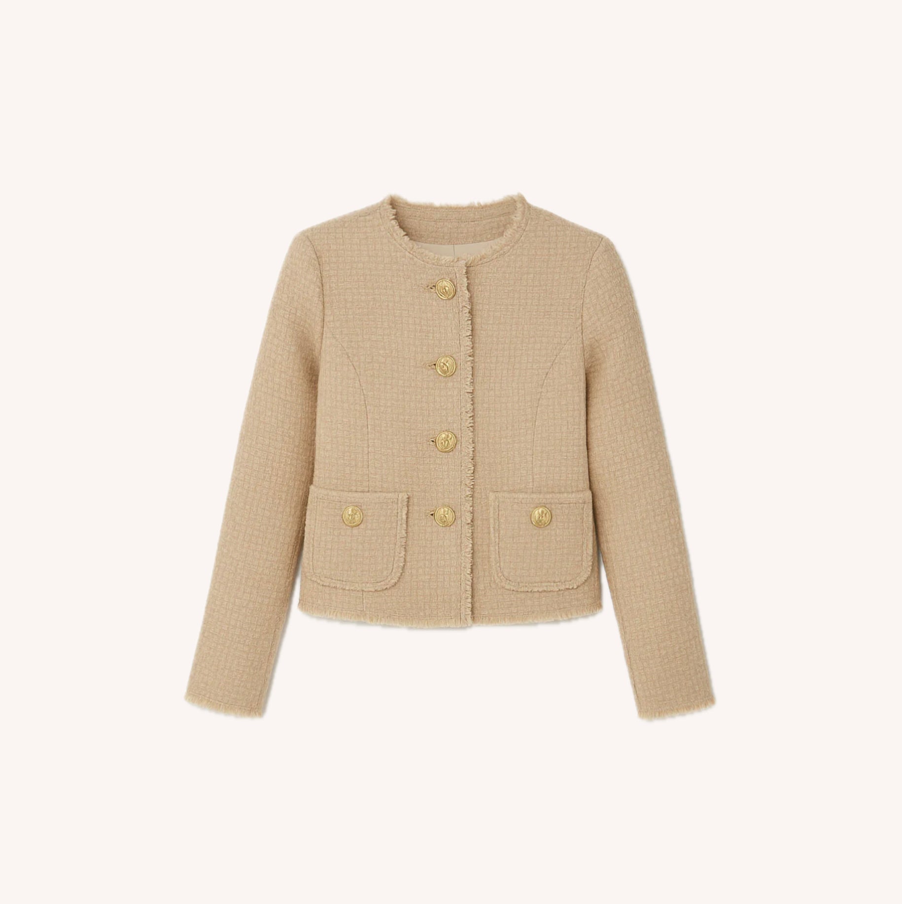 Blazer Femme Chic avec Boutons Dorés